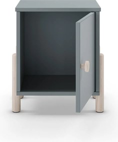 Comodino per bambini verde polveroso in pino massiccio Enola – Marckeric