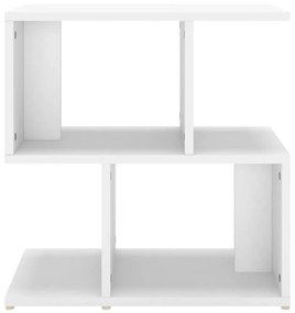 Comodino Bianco 50x30x51,5 cm in Legno Multistrato