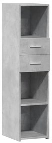 Credenza grigio cemento 30x42,5x124 cm in legno multistrato