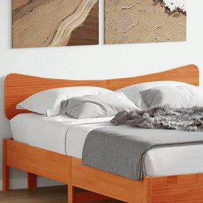 Testiera Marrone Cera 160 Cm İn Legno Massello Di Pino /