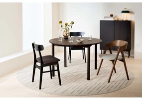 Tavolo da pranzo rotondo pieghevole in rovere marrone scuro ø 120 cm Noor - Hammel Furniture