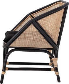Poltrona nera e beige con intreccio Loue - Bloomingville