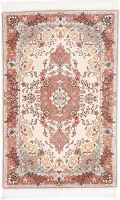 Tabriz Tappeto 80x120 Rosa (Iran) Annodato A Mano