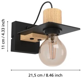 Eglo 43753 - Applique BRAMERTON 1xE27/40W/230V