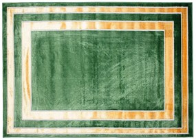 Tappeto verde di tendenza con motivi dorati ai bordi Larghezza: 120 cm | Lunghezza: 170 cm