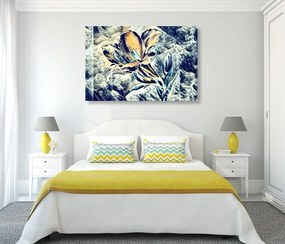 Quadro su tela – Fiore artistico astratto