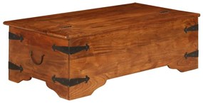 Tavolino Da Salotto İn Legno Acacia Finitura Ambra 110x55x35 Cm /