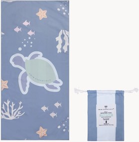 Telo mare per bambini in microfibra con custodia Turtle