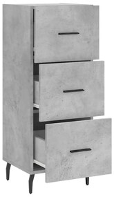 Credenza grigio cemento 34,5x34x90 cm in legno multistrato