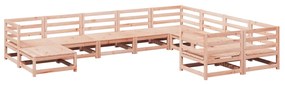 Set divani da giardino 10 pz in legno massello abete douglas