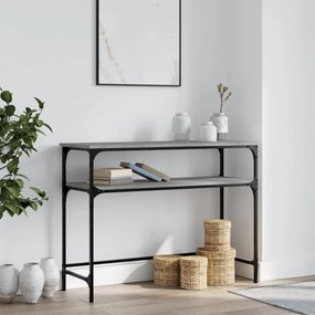 Tavolino Consolle Grigio Sonoma 100x35,5x75cm Legno Multistrato /