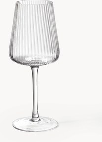 Set di 4 bicchieri vino rosso fatto a mano con struttura millerighe Cami