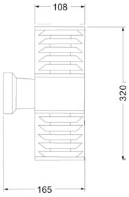 Maytoni O576WL-02GR - Applique da esterno BRONX 2xE27/60W/230V IP54 antracite