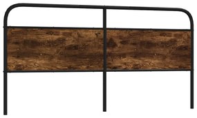 Testiera Rovere Fumo 190 Cm İn Acciaio E Legno Multistrato /