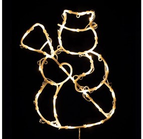 Decorazione natalizia LED per finestra 35xLED/3xAA IP44 pupazzo di neve, bianco caldo