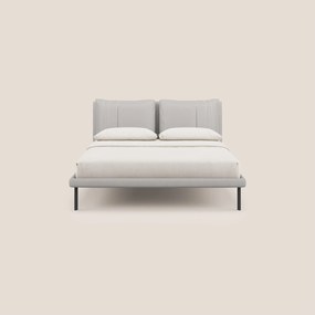 Giselle letto moderno con cuscini testata regolabili con tasche in microfibra impermeabile T11 grigio chiaro