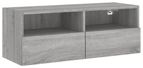 Mobile tv a parete grigio sonoma 80x30x30 cm legno multistrato