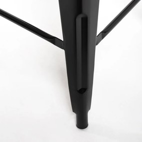Sgabello Torix Basso Legno Naturale - Nero