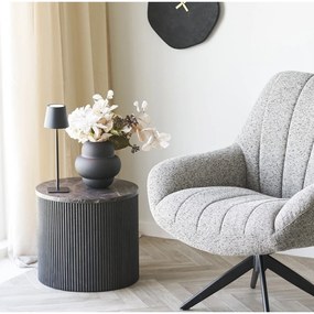 Vaso nero in vetro (altezza totale 20 cm) Vera – House Nordic