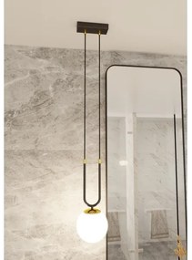 Lampadario a sospensione con filo GLAM 1xE14/10W/230V nero