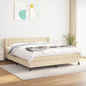 Giroletto A Molle Con Materasso Crema 160x200 Cm İn Tessuto /