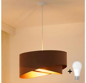 Brilagi - Lampadario LED a sospensione con filo LYRA 1xE27/15W/230V marrone/oro