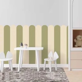 Adesivo murale tessile Arco - Sage Green (Verde naturale, morbido e fresco) | Inspio