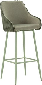 Set di sbagelli da bar verdi in imbottito con braccioli 2 pz (altezza della seduta 78 cm) Alaska – Mauro Ferretti