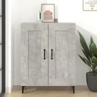 Credenza Grigio Cemento 69,5x34x90 cm in Legno Multistrato cod mxl 14844