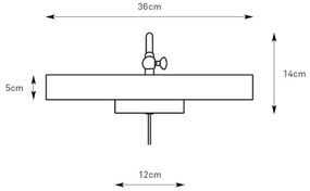 Markslöjd 108982 - Lampada per quadri CIGLIA 2xE14/40W/230V ottone