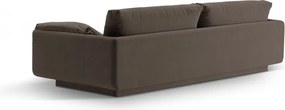 Divano marrone con rivestimento in velluto 250 cm Torino – Micadoni