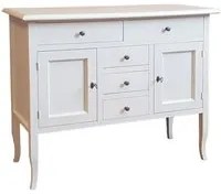 Madia credenza in legno bianco opaco 100x40x85h