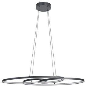 Lampadario A Sospensione Contemporaneo Gianella Alluminio Nero 1 Luce Led 38W