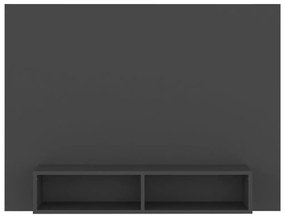 Mobile TV a Muro Grigio 120x23,5x90 cm in Legno Multistrato