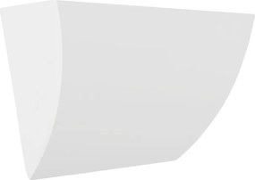 Applique da Parete E14 Curva Luce Indiretta in Gesso Pitturabile