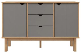 Credenza otta marrone e grigio 113,5x43x73 cm in legno di pino