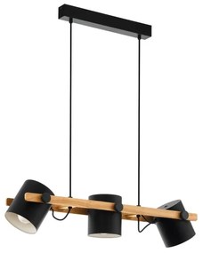 Eglo 43045 - Lampadario a sospensione con filo HORNWOOD 3xE27/60W/230V