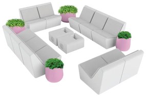 Sedia da giardino senza cuscino Tarida NEWGARDEN in polipropilene con seduta in pvc tessuto bianco