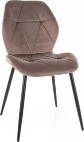 Sedia Rick Velvet cappuccino – 48x41x86 cm