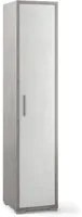 Armadio mobile colonna 1 anta 39x41x182h cm in kit colore Grigio cemento e Ossido bianco