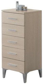 Base multiuso 35x34 cm larice con 5 cassetti scorrevoli H 83 cm Desya