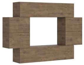 Composizione modulare per soggiorno Isoka A07 L.234 H.160 P.39,2