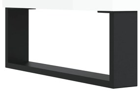 Mobile Porta TV Bianco Lucido 100x35x55 cm in Legno Multistrato