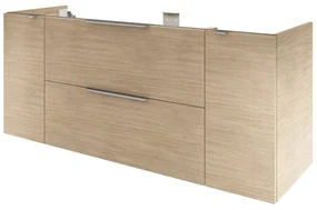 Mobile da bagno sotto lavabo SENSEA Neo Frame rovere naturale lucido L 150 x H 64 x P 48 cm 2 cassetti 2 ante, lavabo non incluso