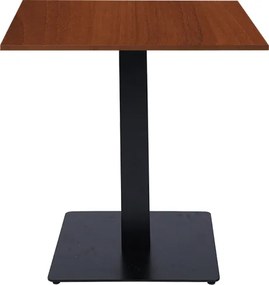 Tavolo pub ristorante bar quadrato 70x70 cm con piano laminato Noce H 75