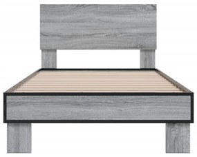 Giroletto grigio sonoma 75x190cm in legno multistrato e metallo