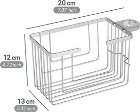 Mensola da bagno senza foratura color argento lucido in acciaio inox Valognes – Wenko