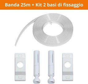Profilo Sospeso STARLINE Bianca 25m per strisce LED con Banda e fissaggio Variante Lunghezza 25 Metri