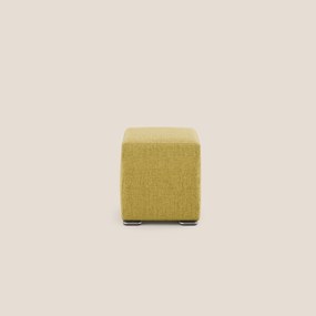 Cube pouf in tessuto morbido impermeabile T03 giallo X