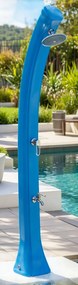 Doccia Solare da Giardino 44L Miscelatore e Lavapiedi Blu...